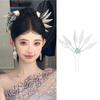 Women Ancient Hanfu Thai Dance Party Headdress Leaf Headwear Hair Clip Umbrella Hair Jewelry Bride Wedding Accessories