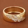 Copper Zirconia Inlaid Branch Flower Ring - New Hot Style Bestseller