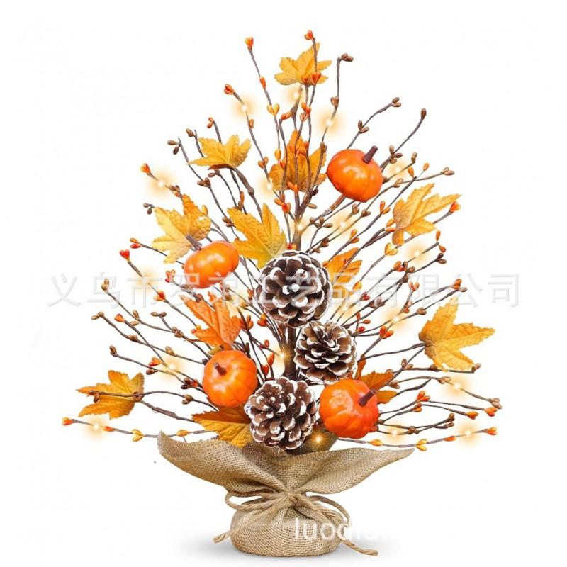 Harvest Wreath With Pumpkins Berries Vine Circle Halloween Thanksgiving Door Decor