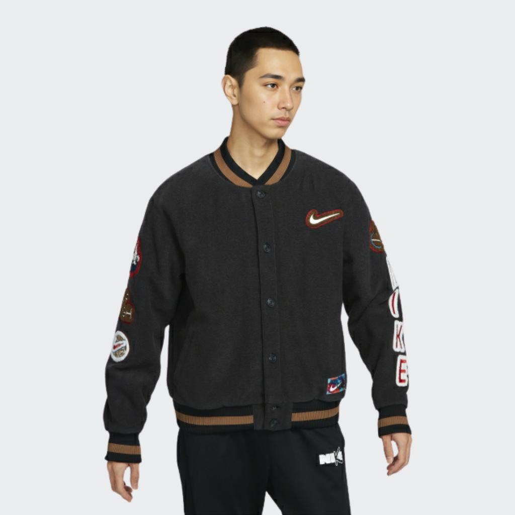 Nike CNY Year of the Rabbit Embroidered Letter Fleece Collar Jacket V1 Men Outerwear Black FD4060-010