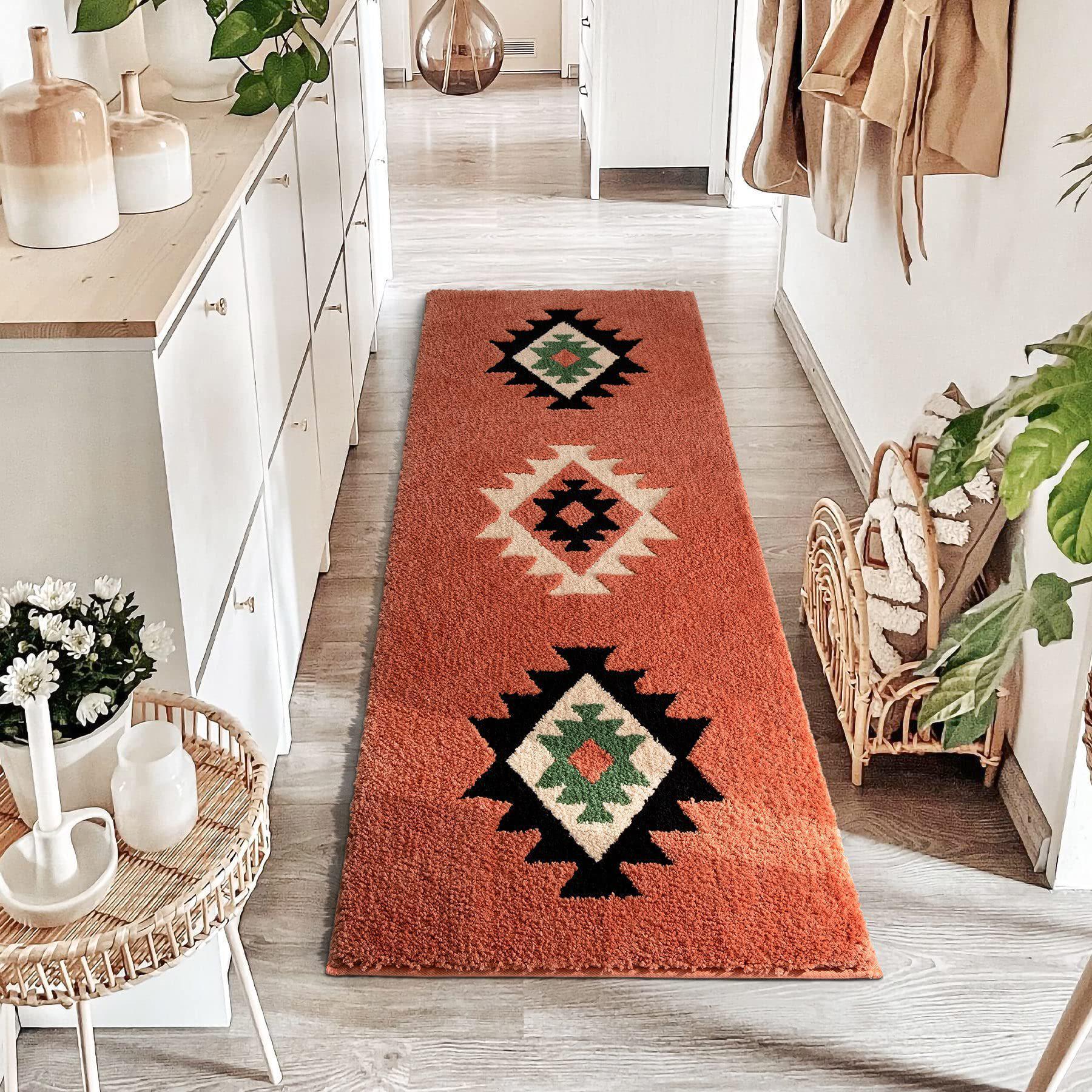 

Bohemian Absorbent Non-Slip Bedside Rug - European & American Style Floor Mat for Bedroom & Entryway 50x76 cm