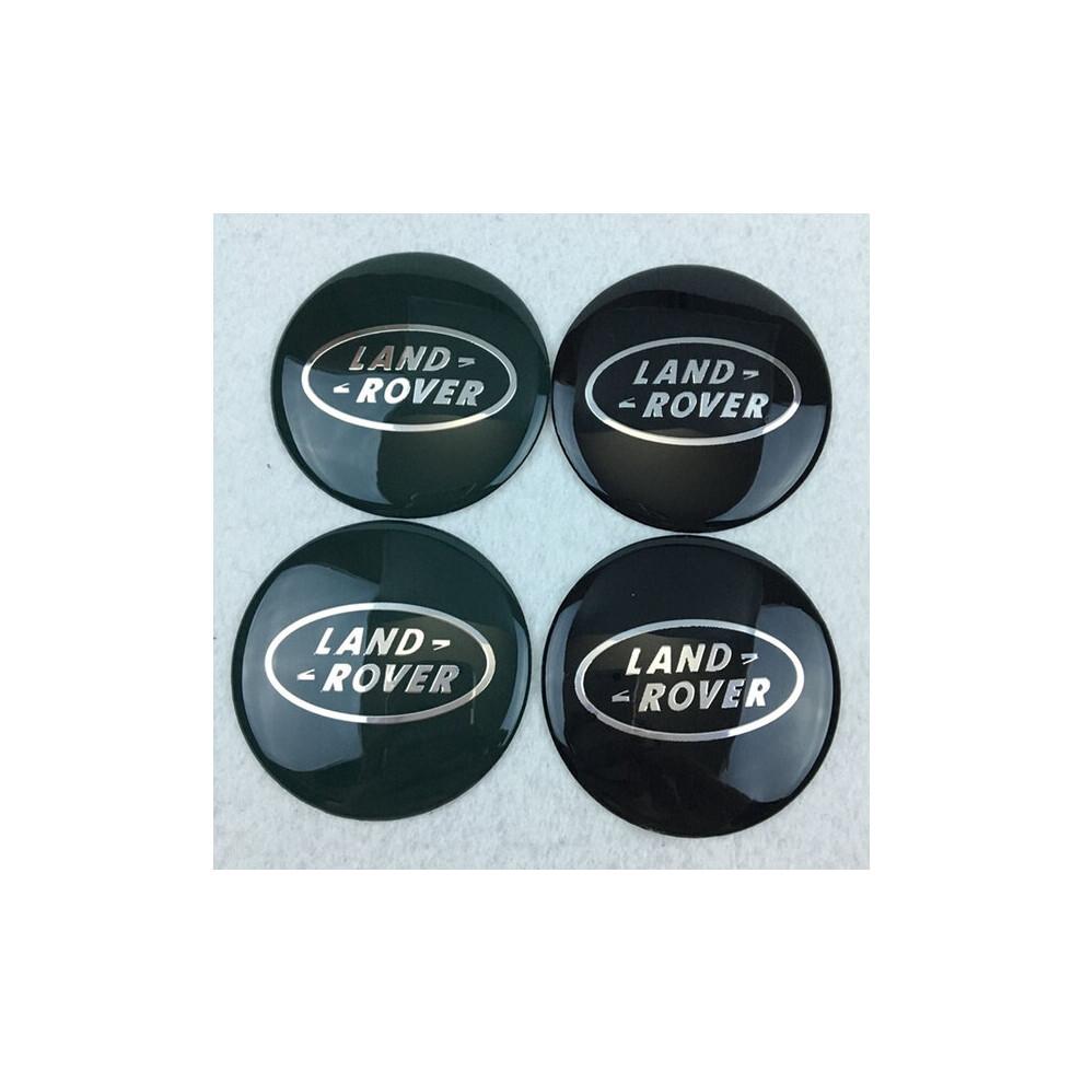 4-Pack Black Silver Range Rover Alloy Wheel Centre Caps 63mm for Land Rover Freelander/Sport ABS Plastic