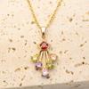 Colorful Geometry Modeling Pendant Necklaces for Women 2025 New Fashion Wedding Party Necklace Jewelry Accessories