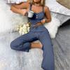 Popular Women's Three-Piece Lace Trim Pajama Set: Camisole, Shorts, and Long Pants