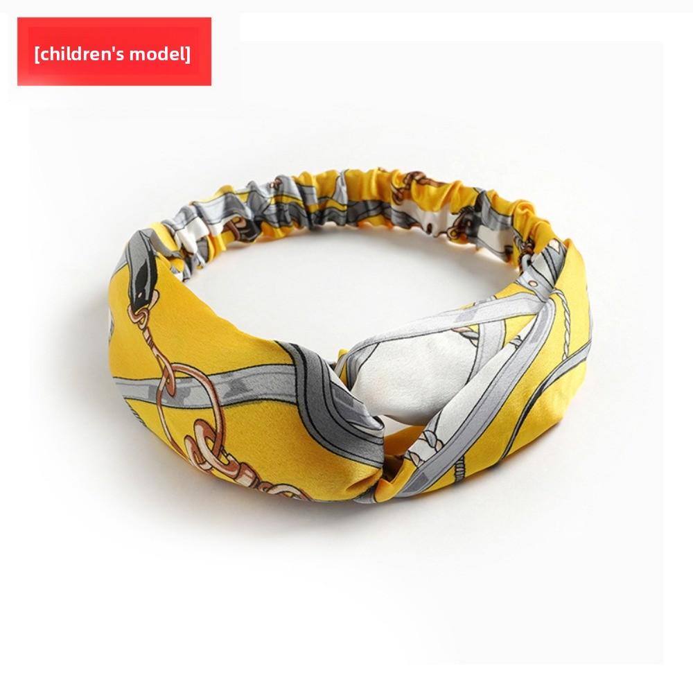 Satin Elastic Crossed Headband Geranium Ladies Hair Accessories Girls Headband