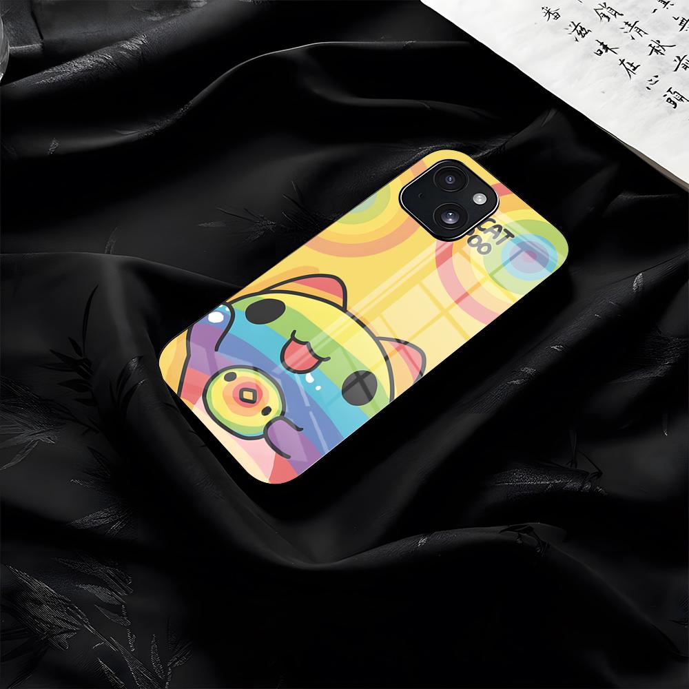 CUTE B-Bugcat Capoo Phone Case For IPhone 17 Pro Max 16 15 14 Pro Max 13 11 Plus Glass Cover