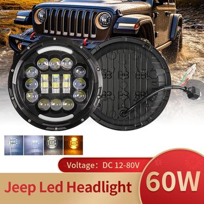 7 "Zoll Motorrad LED Scheinwerfer Hi/Lo Strahl Baugruppen Lampe Projektor 7 Zoll Off Road Runde Zusatzscheinwerfer