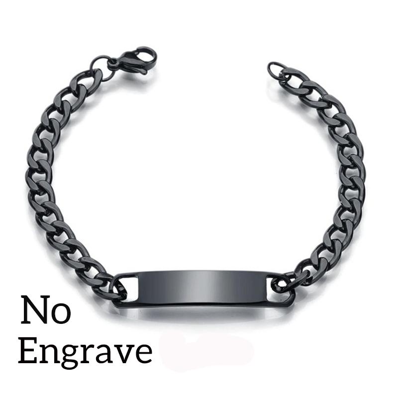 Nextvance Engraving Nameplate Couple Bracelet Stainless Steel Chain Id Tag Bracelets For Lover Valentines Day Gift