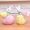 Hand Paint Resin Rabbit Figurine Desk Decoration With Unique Eggs Designs Rabbit Statues For Home Or Offices Space