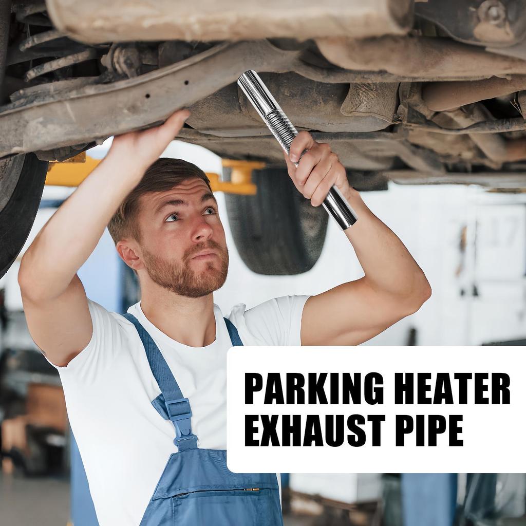 Straight Pipe Exhaust 5.91Inch Spiral Piping Exhaust Straight Pipe For Automotive Trucking Outdoor Maintenance Vehicle Car