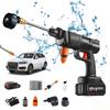 Car Pressure Washer 600PSI High Pressure Rechargeable Cordless Electric Pressure Washer with 6-in-1 Nozzle Cleaning Tool