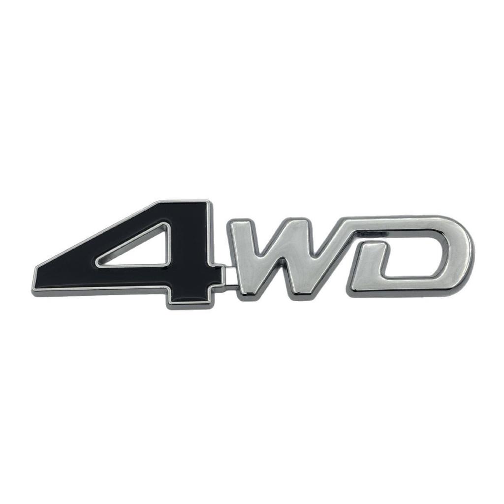 2pcs Car Styling Rear Side Metal Car 4WD Sticker 3D Badge Car Emblem Badge Decal Auto Decor Styling 4WD for SUV Trunk