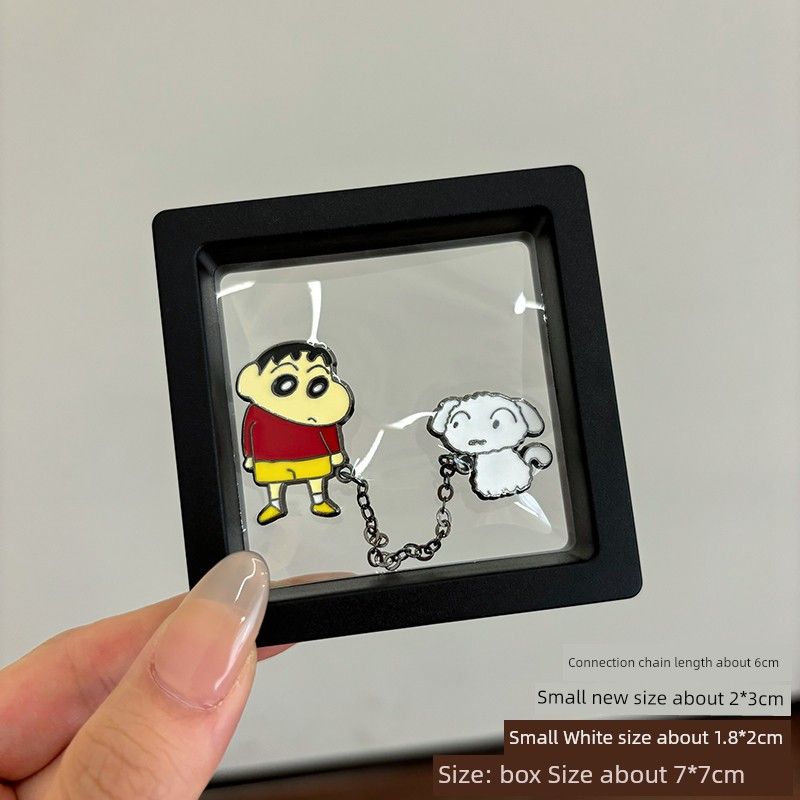 

Japanese Style Anime Chain Metal Pin Buckle Cartoon (Gift Box) Xiao Xin Lead Xiao Bai (Chain Clause)