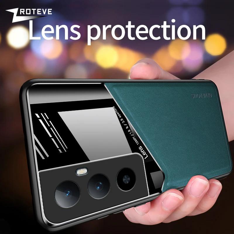 RealmeC65 Case Zroteve PU Leather Car Magnetic Hard PC Cover For OPPO Realme C65 C67 RealmeC67 Global Shockproof Phone Cases