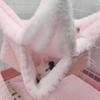 Hamster Hanging Hammock Winter Warm Nest Plush Tunnel Hideout Snuggle Hut to Sleep for Play & Rest Soft Cushion