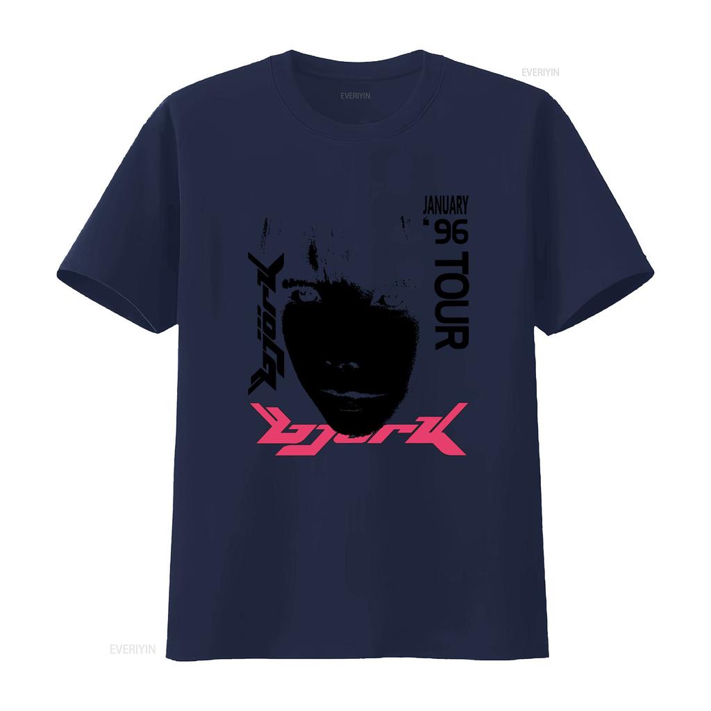 VRare KA a Bjork 1996 Japan Tour T-Shirt best aa Neu vintage Gewaschen Leicht Streetwear Atmungsaktiv Designer-Kleidung Weich