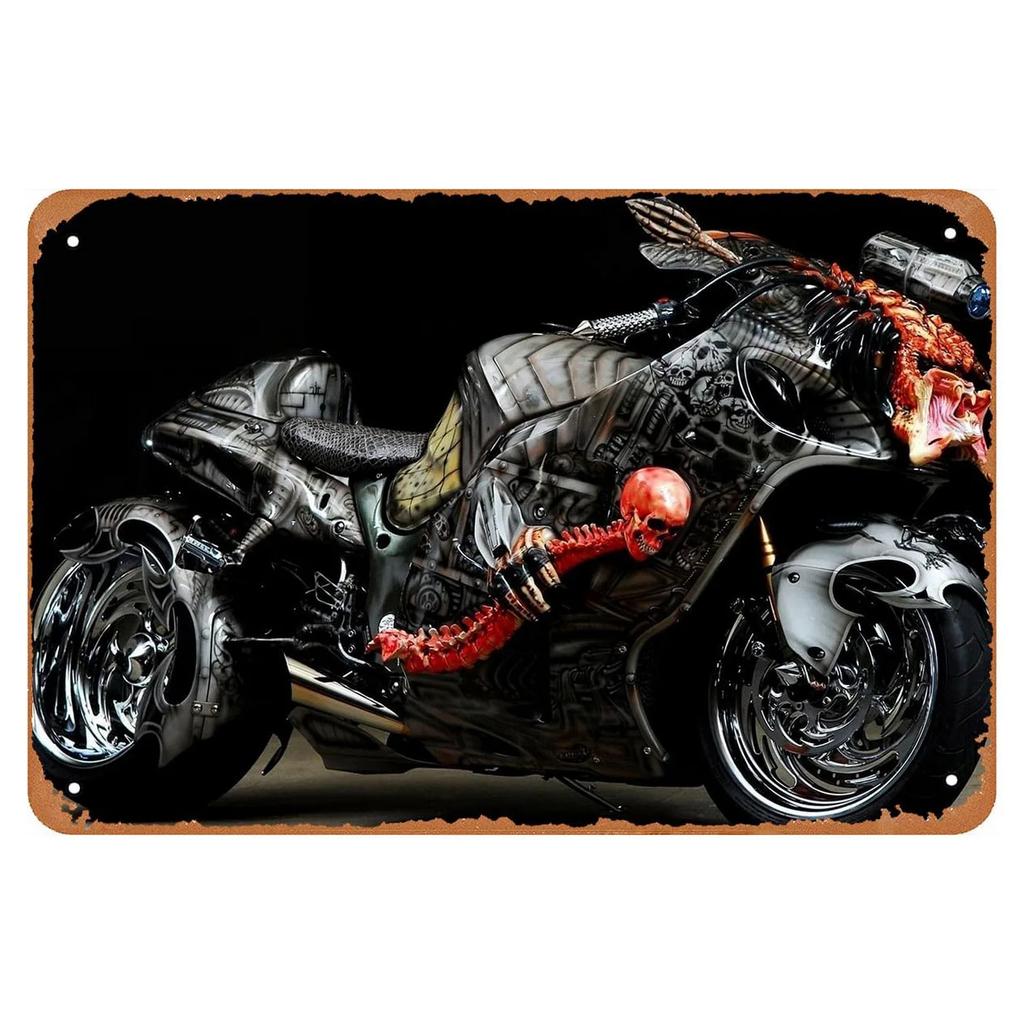Decor Old Motorcycles Vintage Metal Tin Signs Ride Free Funny Poster Decor for Cafe Garage Bar Pub Club Man Cave Wall Decoration