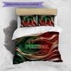 Set Biancheria da Letto Stampata Calcio Portogallo 3 Pezzi Set Copriletto Traspirante Accogliente come Regalo per la Casa Nuova o per le Feste