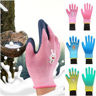 13jehlové dětské pracovní rukavice Víceúčelové zahradnické rukavice Nástroj Rukavice potažené latexem Unisex