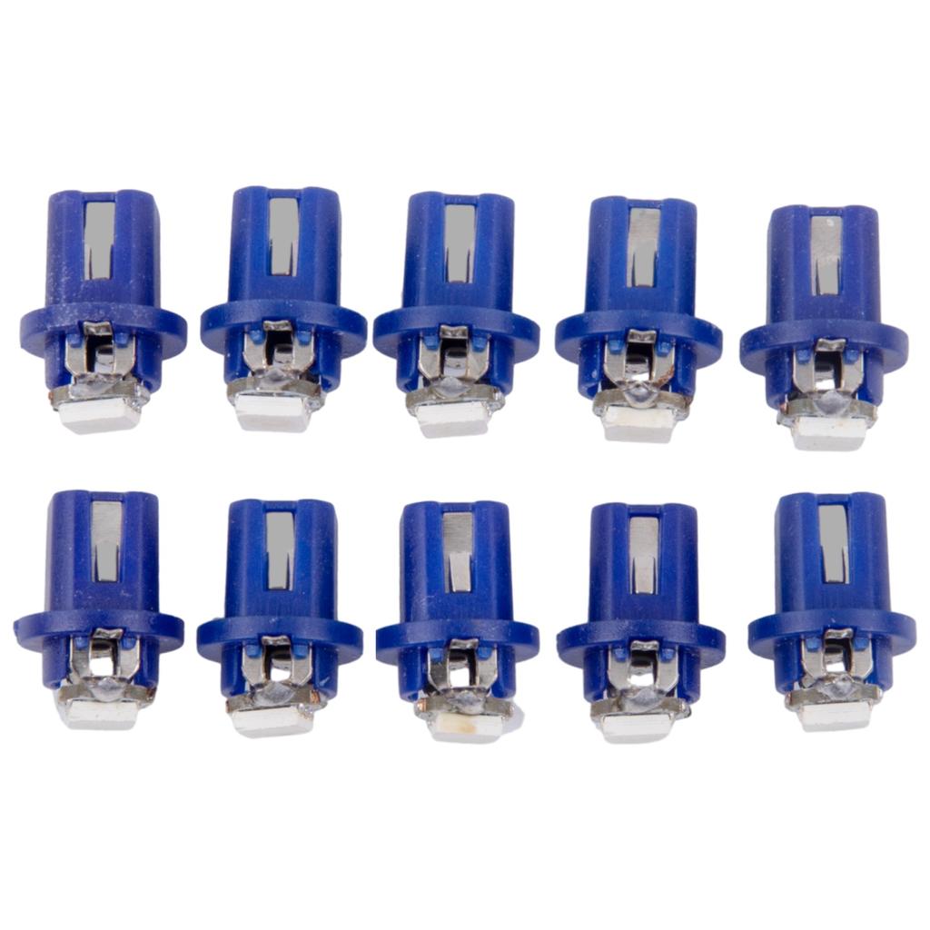 10Pcs T5 B8.5d LED Light Car Dashboard Speed Lights Bulb Cars Interior Lamp Accessories Dashboard Side Switch Lamps 12V 6000K