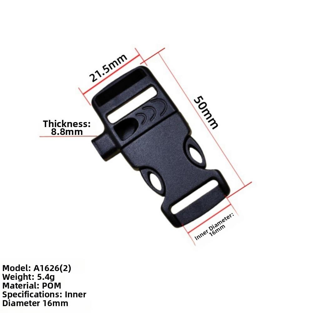 4pcs Black Side Release Buckle 14mm/15mm/16mm/20mm 550 Paracord Buckle New Bracelet Strap Buckle