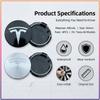 4Pcs 56MM Car Emblem Wheel Center Hub Cap Covers Auto Rim Cover For Tesla Model S Model X Model Y Model 3 Roadster SpaceX Accessory