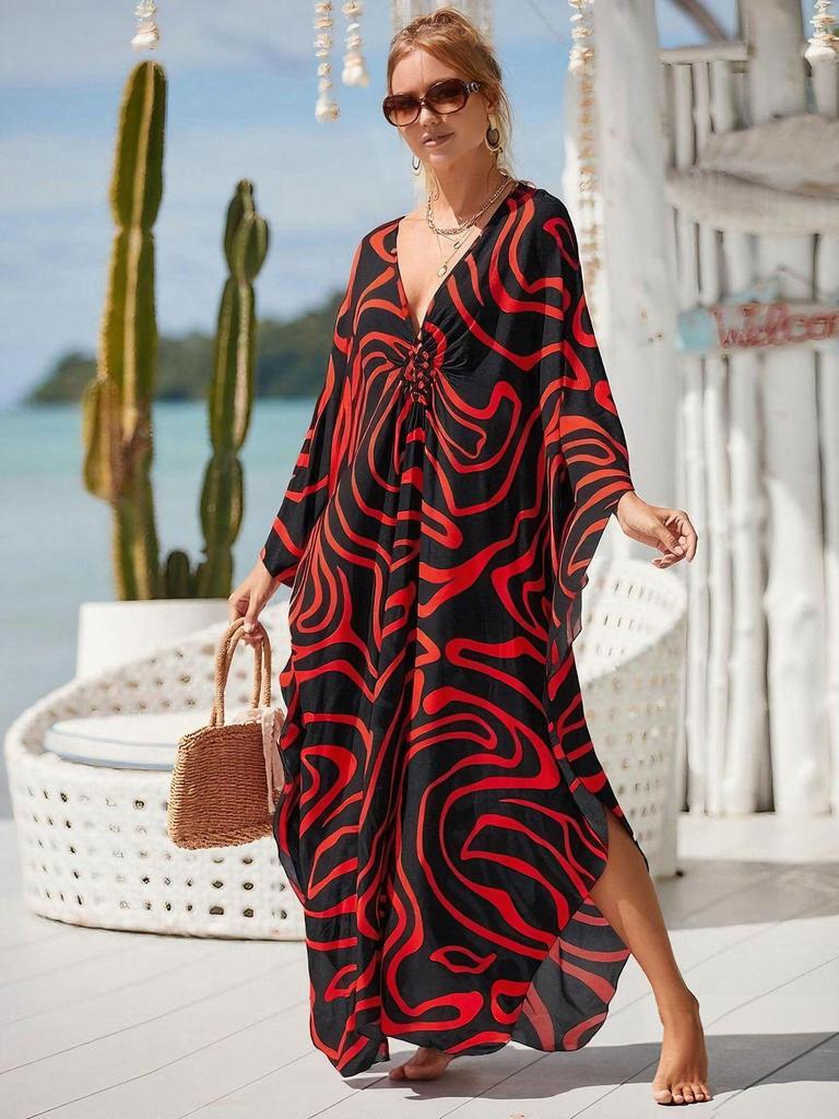 Cache-maillots de plage pour femmes européennes et américaines: Peignoir ample et long pour maillot de bain