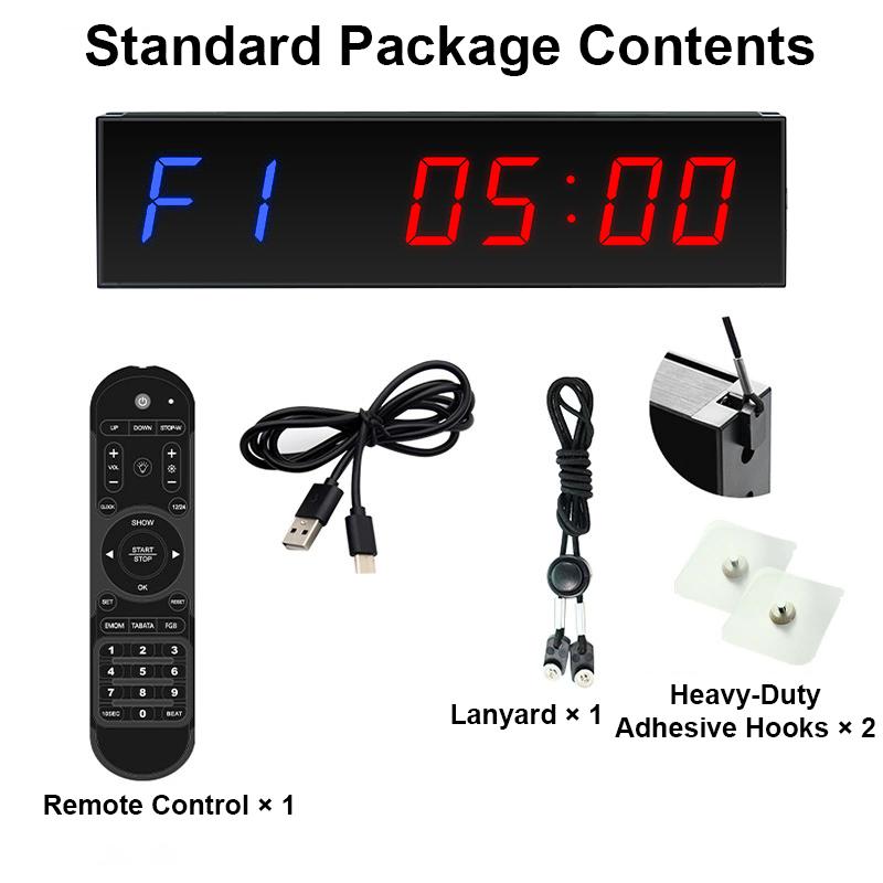 Digital Gym Timer Countdown Clock Wall Mounted LED Sports Training Clock Crossfit Gym Fitness Training Timer with Remote Control