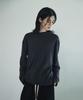 Seukeulaeteulpigsel Winded Loose Mock Neck Long Sleeve [Charcoal]