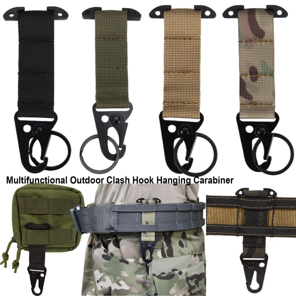 New Multifunctional Outdoor Clash Hook Solid color EDC Webbing Clip Nylon Webbing Outdoor Belt Buckle Accessories