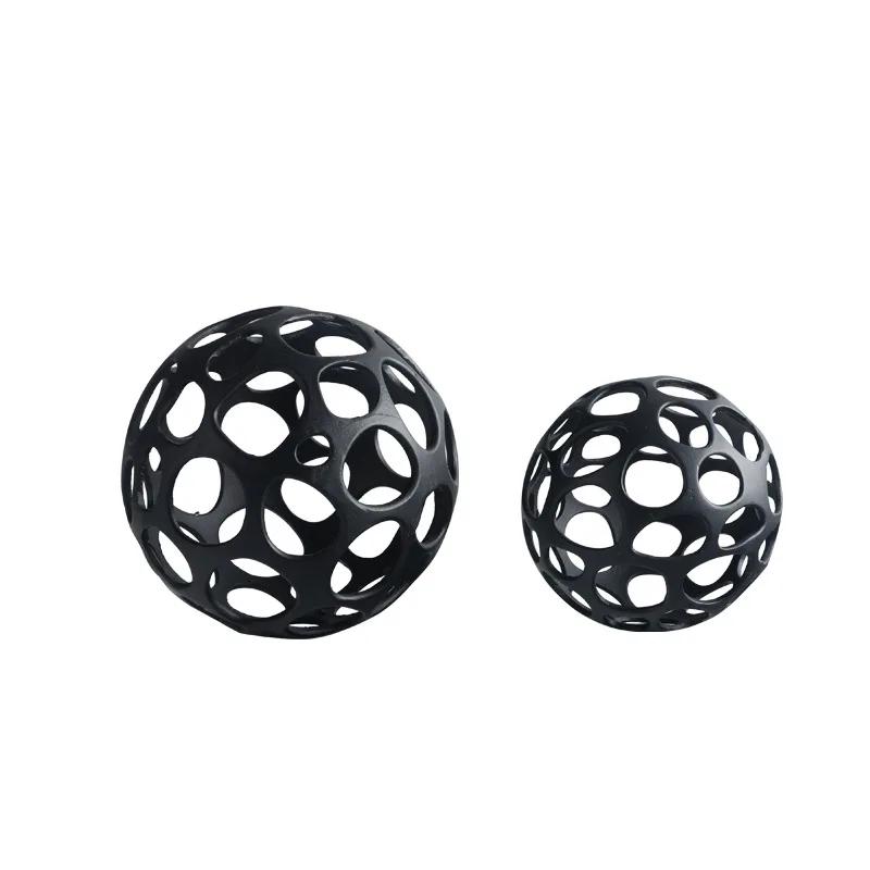 Creative Metal Hollow Ball Decorative Crafts, Minimalist Art Geometry, Circular Sphere Sculpture, Living Room Decoration