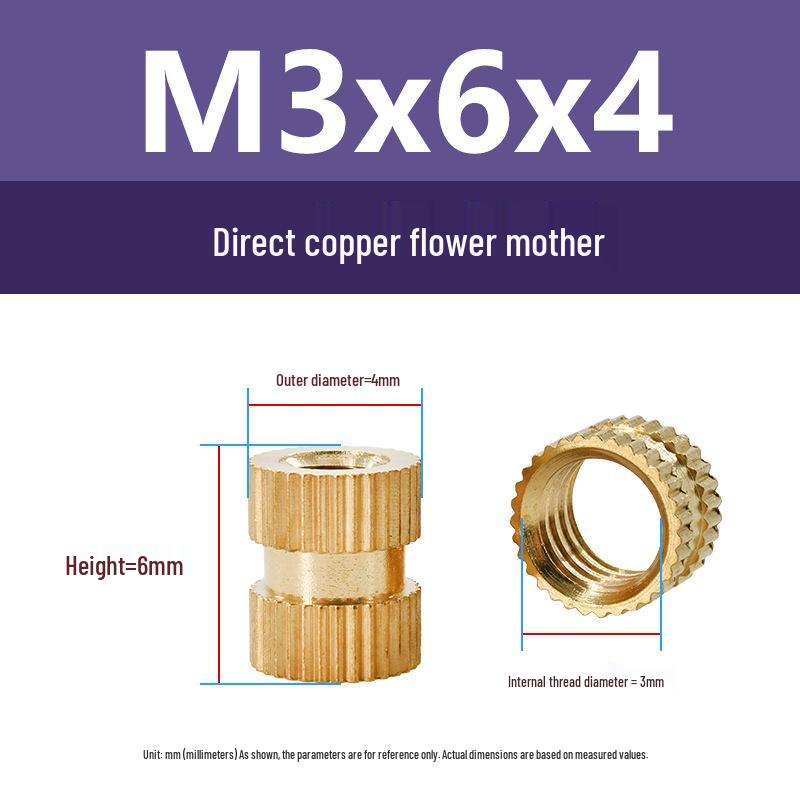 M1-M10 Knurled Brass Heat Insert Nut for Injection Molding