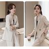 Women's Spring Summer New Style Suit Set, Elegant Goddess Style High-End Business Formal Wear Pants Jacket