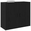 Sideboard in Black Oak Look 80 x 33 x 70 cm Particleboard