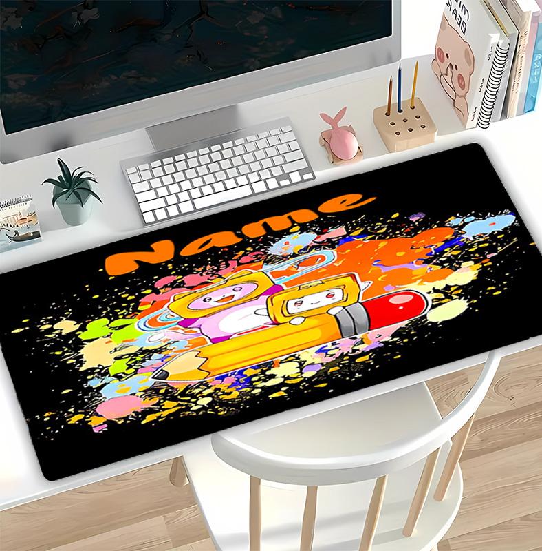 Customizable Name LankyBox - Foxy Pattern Gaming Mouse Pad-Non Slip Rubber Base,Perfect Gamers,Esports,Ideal Gift Gaming Enthusiasts