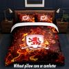 Set Biancheria da Letto Design Middlesbrough FC 1 Copripiumino + 2 Federe Morbido Traspirante Biancheria da Letto per la Casa