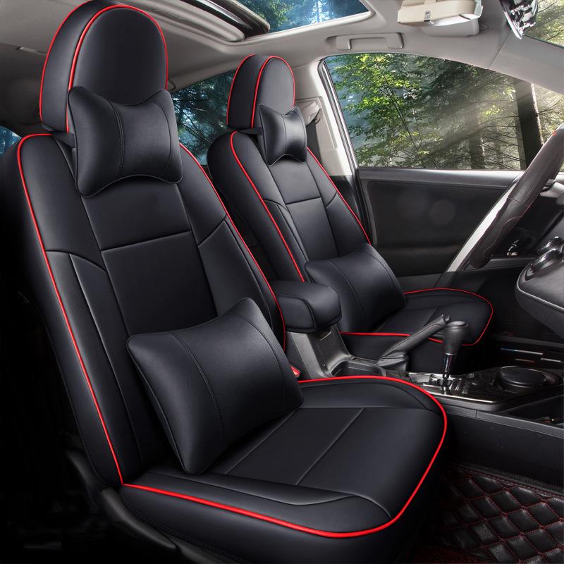 Custom Brand Made Fit Car Seat Cover For Toyota Rav4 2013 2014 2015 2016 2017 2018 Waterproof Leatherette Car Styling Auto Parts