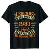 41 Years Old Made In 1983 Classic Original Vintage  T Shirt for Men Father Days Gift Idea Classic Accessories TShirt Cotton Tees