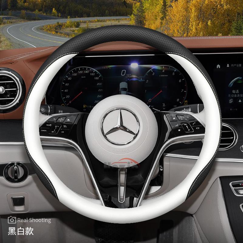 Housse de volant en cuir pour voiture pour Mercedes Benz W214 C200 W204 W203 W124 W210 W221 W202 W176 CLA 250 W166 Accessoires 2025