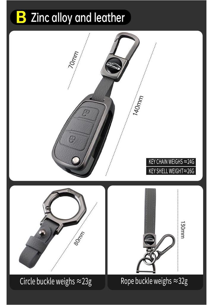 Isuzu D-Max and mu-X Premium Metal Key Cover for Lingtuo Ruimai Pickup – Men's High-End Car Shell Buckle