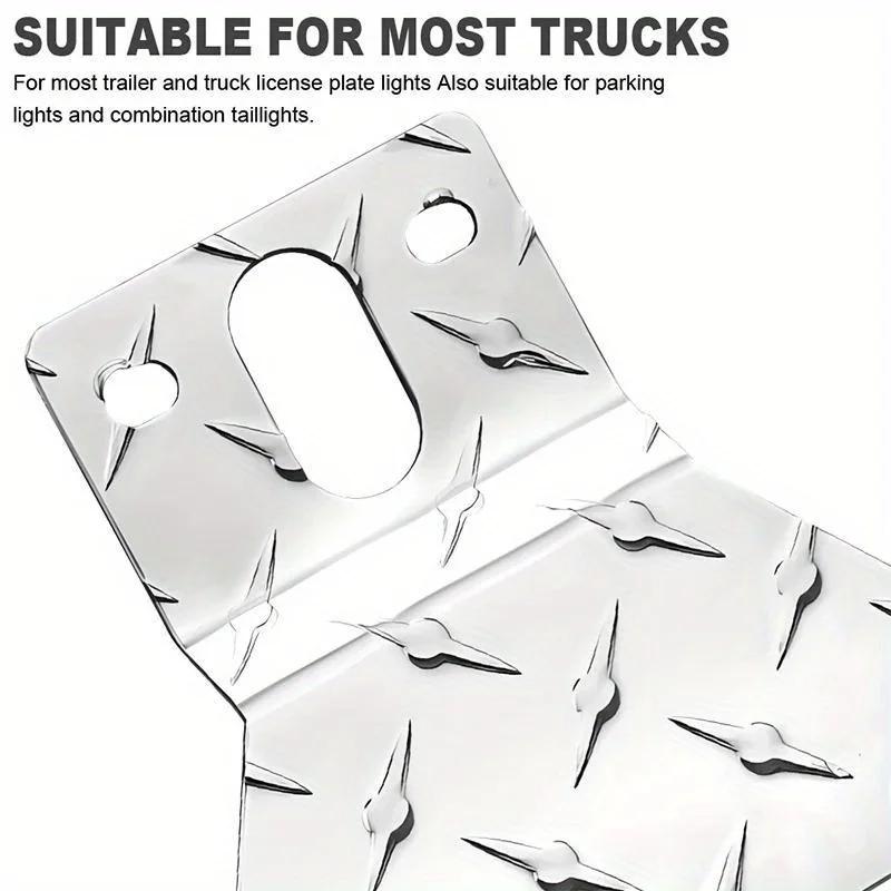 Aluminum Alloy Truck Trailer Camper License Plate Bracket Mount Stand Holder Number Plate Light Frame Support for Tractor RV