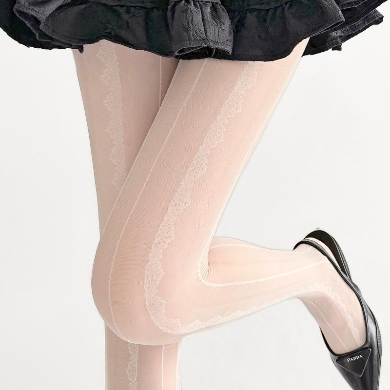 Japanese Black Fishnet Stockings: Diamond Pattern, Anti-Snag, High Elasticity, Sheer, Summer-Weight Pantyhose for Women