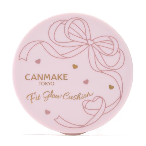 Canmake Fit Glow Cushion 01 Light 10g Foundation Dewy Skin Sheer Finish Drop-Shaped Puff SPF50+ PA+++