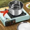 Camping Cookware Stainless Steel Survival Gear With Utensil Camping Cook Pot Set With Carrying Bag For Kitchen Backyard Picnic
