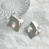 Trendy Metal Irregular Geometric Stud Earrings For Women Statement Vintage Exaggerated Gold Silver Color Jewelry Earrings Gift