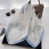 New Pastoral Lotus Simulation Silk Scarf Commuting Versatile Spring and Summer Headscarf Decorative Bag Fashion Temperament Small Scarf