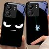 Funny Devil Eyes For Xiaomi Redmi 13C Note13 12 Pro Plus 5G Note 9 13T Pro POCO X6 F5 F6 Black Tempered Glass Phone Case