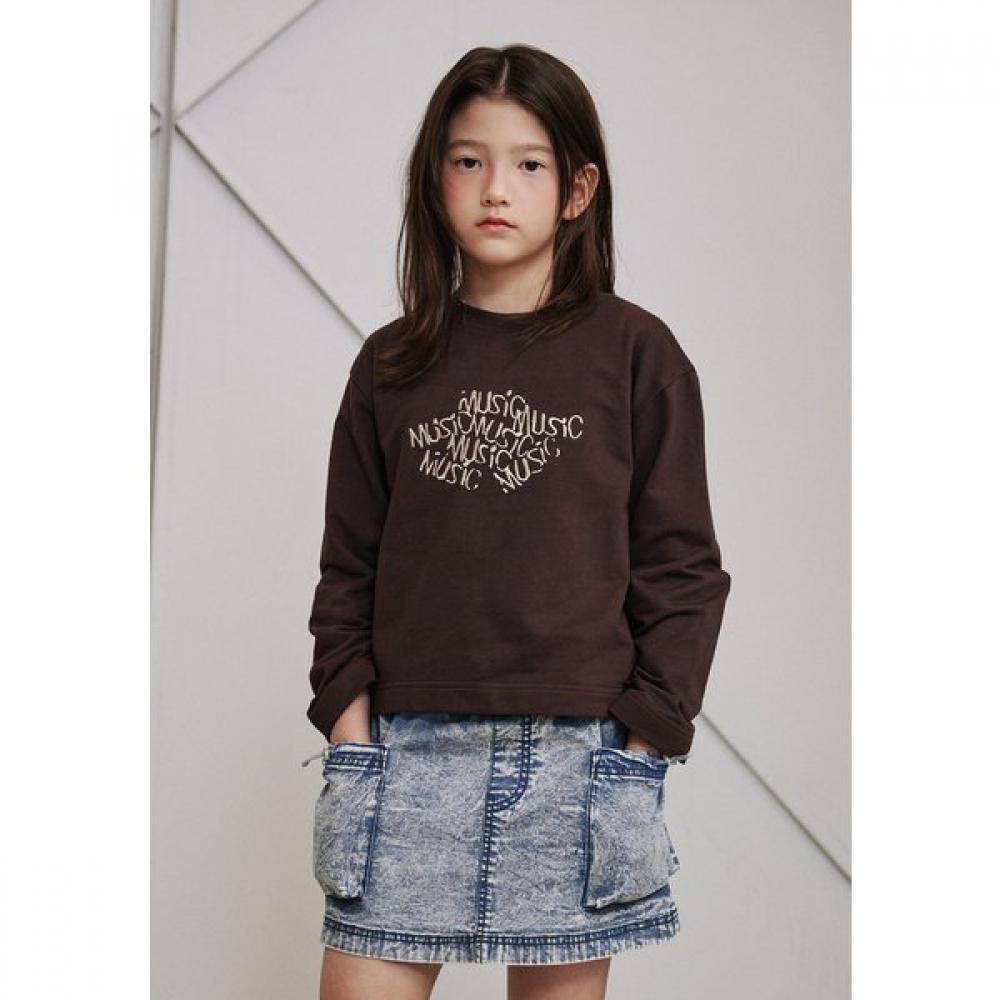 BlueTail Brown Embroidered SweaT T shirT aaa2Ts09bn Brown/175