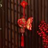 Pack Of 2 Chinese New Year Plush Decoration for Entrance Living Room Easy To Install Spring Festival Ornaments
