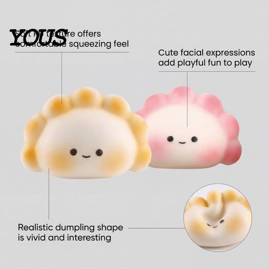 Kids Stress Relief Toy Dumpling Pinching Toy, Soft Elastic Fidget Reliever Portable Mini Ball, for Anxiety And Irritability Release Rebound